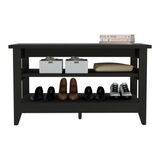 Misuri Storage Bench, Four Legs, Two Open Shelves