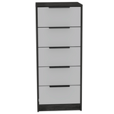 Tuhome Kaia Vertical Dresser with Five Spacious Storage Drawers, Modern Space-Saving Design, Functional Superior Organization for Bedrooms or Offices and Contemporary Freestanding Chest for Daily Clothing and Accessory Storage