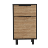 Tuhome Kaia Z Nightstand with Single Drawer, Lower Cabinet Storage, Superior Top Surface and Modern Four-Leg Design, Functional Bedside Organizer for Essential Items and Contemporary Bedroom Furniture Arrangements