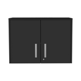 Tuhome Wall Mounted Storage Cabinet with Double Door, Three Interior Shelves, Lockable Design for Office, Garage, Laundry or Utility Room Organization, Modern Space-Saving Wall Cabinet for Secure and Practical Storage