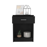 Eco Nightstand with Spacious Superior Top, Open Storage Shelf, Smooth-Glide Drawer and Modern Space-Saving Bedside Design for Organizing Essentials, Books and Daily Items in a Practical and Elegant Bedroom Layout