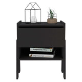 Joy Nightstand with Open Storage Shelf, Smooth-Glide Drawer, Sturdy Top Surface and Modern Space-Saving Bedside Design for Organizing Books, Essentials and Decorative Items in an Elegant and Functional Bedroom Setting