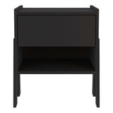 Joy Nightstand with Open Storage Shelf, Smooth-Glide Drawer, Sturdy Top Surface and Modern Space-Saving Bedside Design for Organizing Books, Essentials and Decorative Items in an Elegant and Functional Bedroom Setting