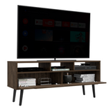 Tuhome Oslo TV Stand for TVs up to 51 Inches with Two Spacious Drawers, Three Open Shelves and Four Sturdy Legs, Modern Media Console with Superior Top and Functional Storage for Living Rooms or Entertainment Spaces