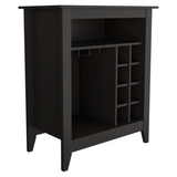 Essential Bar Cabinet with Open Display Shelf, Built-In Wine Rack Cubbies, Smooth-Glide Storage Drawer and Spacious Top Surface for Elegant Home Entertaining, Beverage Organization and Modern Bar.