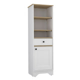 St. Clair Linen Cabinet, Two Interior Shelves, Two Open Shelves, Single Door