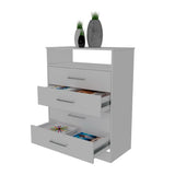 Tuhome Continental Dresser with Six Spacious Drawers, Modern Design, Sturdy Construction, Ideal for Bedroom Storage and Organization