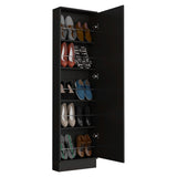 Leto XL Shoe Rack with Full-Length Mirror, Five Interior Shelves, Single-Door Cabinet and Space-Saving Vertical Design for Organizing Multiple Shoe Pairs and Enhancing Entryway or Bedroom Storage Convenience