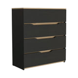 Tuhome Freestanding Compact Dresser with Four Spacious Storage Drawers, Functional Superior Top Surface, Space-Saving Modern Design for Organized Bedrooms and Practical Everyday Clothing and Accessory Storage
