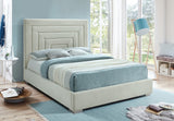 Nora Velvet Bed - Sumptuous Glamorous Design with Deep Channel Tufting and Customizable Legs