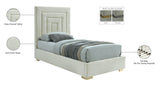 Nora Velvet Bed - Sumptuous Glamorous Design with Deep Channel Tufting and Customizable Legs