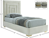 Nora Velvet Bed - Sumptuous Glamorous Design with Deep Channel Tufting and Customizable Legs