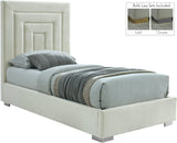 Nora Velvet Bed - Sumptuous Glamorous Design with Deep Channel Tufting and Customizable Legs