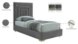 Nora Velvet Bed - Sumptuous Glamorous Design with Deep Channel Tufting and Customizable Legs
