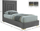 Nora Velvet Bed - Sumptuous Glamorous Design with Deep Channel Tufting and Customizable Legs