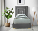 Nora Velvet Bed - Sumptuous Glamorous Design with Deep Channel Tufting and Customizable Legs