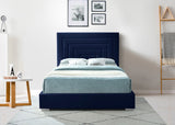 Nora Velvet Bed - Sumptuous Glamorous Design with Deep Channel Tufting and Customizable Legs