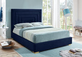 Nora Velvet Bed - Sumptuous Glamorous Design with Deep Channel Tufting and Customizable Legs