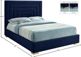 Nora Velvet Bed - Sumptuous Glamorous Design with Deep Channel Tufting and Customizable Legs
