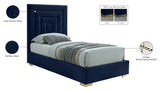 Nora Velvet Bed - Sumptuous Glamorous Design with Deep Channel Tufting and Customizable Legs