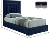 Nora Velvet Bed - Sumptuous Glamorous Design with Deep Channel Tufting and Customizable Legs