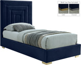 Nora Velvet Bed - Sumptuous Glamorous Design with Deep Channel Tufting and Customizable Legs