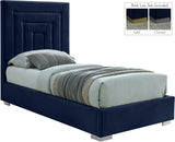Nora Velvet Bed - Sumptuous Glamorous Design with Deep Channel Tufting and Customizable Legs