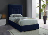 Nora Velvet Bed - Sumptuous Glamorous Design with Deep Channel Tufting and Customizable Legs