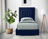 Nora Velvet Bed - Sumptuous Glamorous Design with Deep Channel Tufting and Customizable Legs