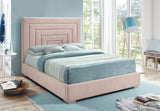 Nora Velvet Bed - Sumptuous Glamorous Design with Deep Channel Tufting and Customizable Legs