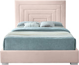 Nora Velvet Bed - Sumptuous Glamorous Design with Deep Channel Tufting and Customizable Legs
