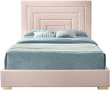 Nora Velvet Bed - Sumptuous Glamorous Design with Deep Channel Tufting and Customizable Legs