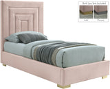 Nora Velvet Bed - Sumptuous Glamorous Design with Deep Channel Tufting and Customizable Legs