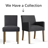 North Modern Linen Upholstered Armchair (Set of 2)