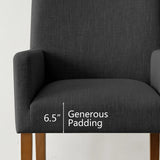 North Modern Linen Upholstered Armchair (Set of 2)