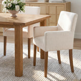 North Modern Linen Upholstered Armchair (Set of 2)