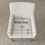 North Modern Linen Upholstered Armchair (Set of 2)