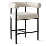 New York 24" Boucle Counter Stool with Arms (Set of 3)