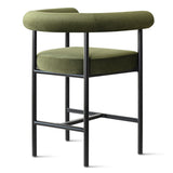 New York 24" Velvet Counter Stool with Arms (1-Piece)