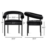 New York Modern Velvet Dining Chair (Set of 2)