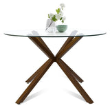 Oliver 39" Modern Round Glass Dining Table