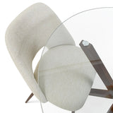 Oliver & Edwin 39" Modern Round Glass Top Dining Table Set for 4 (5-Piece)