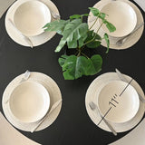 Oliver & Oslo 39" Black Round Dining Table Set for 4 (5-Piece)