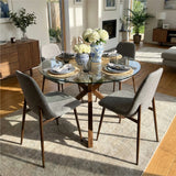 Oliver 39" Modern Round Glass Dining Table
