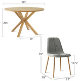 Oliver & Oslo 39" Round Dining Table Set for 4 (5-Piece)