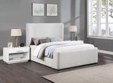 Oliver Contemporary Bed in Rich Boucle Fabric with Solid Wood Finish for Elegant Bedroom Style