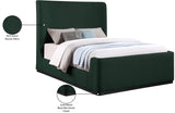 Oliver Contemporary Bed in Rich Boucle Fabric with Solid Wood Finish for Elegant Bedroom Style