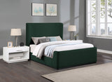 Oliver Contemporary Bed in Rich Boucle Fabric with Solid Wood Finish for Elegant Bedroom Style