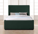 Oliver Contemporary Bed in Rich Boucle Fabric with Solid Wood Finish for Elegant Bedroom Style