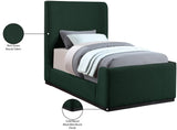 Oliver Contemporary Bed in Rich Boucle Fabric with Solid Wood Finish for Elegant Bedroom Style